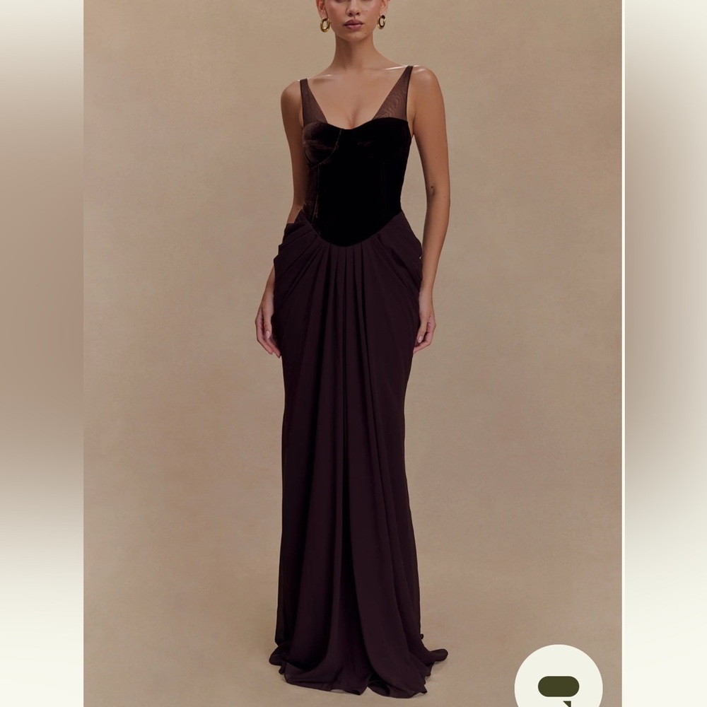 Meshki velvet corset evening gown